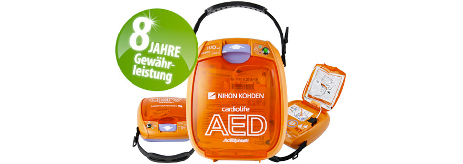 Neu bei SSK Sono Service Kloos: Nihon Kohden AED Defibrillatoren.